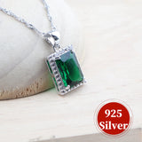 Daiiibabyyy 925 Sterling Silver Jewelry Sets Wedding Bridal Green Zircon Bracelets Set Earrings Rings Pendant Necklace For Women