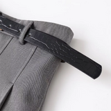 Daiiibabyyy  Winter New Product: Women's Fashion Casual High Waist with Belt Suit Half Skirt Short Skirt Pants