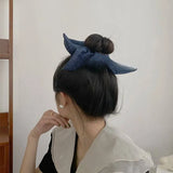 DAIIIBABYYY  -  Large Scrunchie for Hair Hairties Elastic Rubberbands for Girls Bun Hairstyle Scrunchie Denim Headwear Hair Accessories