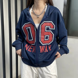 DAIIIBABYYY  -  Y2K Graphic Long Jackets Hoodie Tops Y2K Streetswear  Women Winter Clothes Sexy Casual Fashion Sweatshirts Letter Print Tops