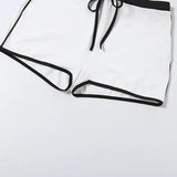 Daiiibabyyy  Women Sleeveless Solid Color Zipper Top Suit Sexy Slim Fit Hip Hugging Tight Shorts Set Summer Casual Comfortable Street Trend