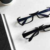 DAIIIBABYYY  -  Cosplay Harajuku Glasses Women Half Frames Eyewears Oval No Makeup Plain Eyeglasses Black Anime Spectacle Eye Decoration
