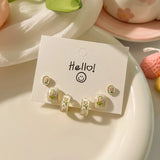 DAIIIBABYYY  -  Cute Funny Monster Eyes Stud Earrings Set Women Y2K Kpop Fashion C-Shape Earring Set Goth Jewelry brincos Accessories