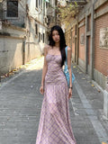 DAIIIBABYYY  -  Fantasy Feather Flowing Light Temperament French Summer Strap Dress Female Spicy Girl Thin A-line Long Vestidos
