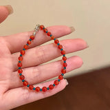Daiiibabyyy  Colorful Beads Tulip Butterfly Bracelet Translucent Star Candy Color Bead Bracelet Sweet Pretty Exquisite Girl Bracelet Jewelry