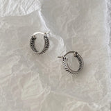Daiiibabyyy  Silver Color Irregular Hollow Grid Hoop Earrings for Women Geometric Creative Punk Earring Party Jewelry Gift