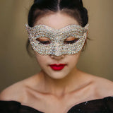 DAIIIBABYYY  -  Mask Women's Plastic Material Handmade Gorgeous Feather Tassel DecorationFashion SuitableHalloween Dance Party Performance Props