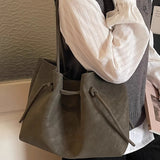 Daiiibabyyy  Trendy All Match Solid Y2k Aesthetic Women's Handbags Fashion Simple Solid Shoulder Bags 2026 Korean Office Lady Underarm Bag