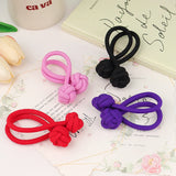 Daiiibabyyy  High Ponytail Rubber Bands Hair Band Elastic Head Rope For Women Korean Scrunchies Hair Tie Knotted Hair Ropes Hair Accessories