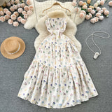 DAIIIBABYYY  -  Vintage Elegant loose Square Collar sweet slip Dress A-line Casual Women Fashion Summer Spring Dresses