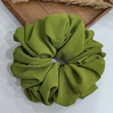 DAIIIBABYYY  -  Big Size Chiffon Scrunchies For Muslim Women Custom Elastic Volumizing Oversized Neat stitching Malaysian Bunch Hair Tie