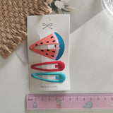 DAIIIBABYYY  -  3pc Fashion Cartoon Cute Fruit BB Hairpin Hair Clips for Women Girls Childs Gift Hair Accessories Party Holiday Ornament