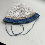 DAIIIBABYYY  -  Mori Girl Bucket Hat Japanese Hand-woven Hollowed-out Contrasting Fisherman's Cap Sweet and Cute Lace-up Straw Beach Caps