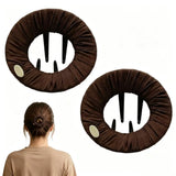 Daiiibabyyy  2pcs Flat Hair Clips for Women, Creaseless Non Slip Strong Hold Round Claw Clips, Hair Accessories for Thick & Thin Hair