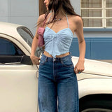 Daiiibabyyy  Women's Solid One Shoulder Asymmetric Blouse Elegant Ruched Bust Minimalist Sleeve Tops Lady Fashion Date Night T-shirt