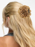 Daiiibabyyy  Flower Mesh Hair Claw Girls Pleated Ponytail Hair Crabs Hairpin Ladies Simple Sweet Beach Headwear Fashion Hair Accessories