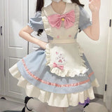 Daiiibabyyy  Uniform Cute OP Dog Short Maid Lolita Dress Apron Short Skirt Lolita Princess Big Skirt  women wedding dresses