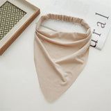 Daiiibabyyy  New Fashion Bohemian Solid Color Hair Scrafs Turban Headband Sweet Cotton Headscarf Triangle Bandanas For Women Hair Accessories