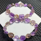 DAIIIBABYYY  -  Natural Ametrine Facet Freeform Bracelet For Women Men Love Gift Crystal Beads Strands Jewelry Gift 1PCS