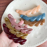 DAIIIBABYYY  -  Korean Simple Banana Clip High Ponytail Claw Clip Ponytail Holder Women Girls Barrettes Headwear Hair Accessories Braiding Tools