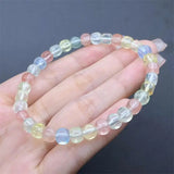 DAIIIBABYYY  -  5.5MM Natural Crystal Quartz Cube Bracelet Fashion Gemstone Crystal Jewelry For Women Healing Bohemia Holiday Gift 1pcs