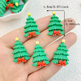 Daiiibabyyy 10 Pcs New Lovely Mini Kawaii Christmas Series Christmas Tree Resin Scrapbook Diy Jewellery Hairpin Accessories Decorate Craft