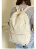 Daiiibabyyy  High-capacity Women Students Simple Backpack Preppy Y2k Aesthetic Casual Travel Backpacks All Match Fashion Kawaii Schoolbags