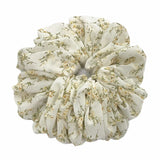 DAIIIBABYYY  -  Large Hair Band Elastic Chiffon Scrunchies Floral Print Malaysian Bunch Hair Tie Oversized Volumizing Malaysian Rubber Band