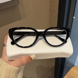 Daiiibabyyy  Retro Myopia Glasses Anti-blue Light Cat Eye Flat Mirror HD Nearsighted Eyeglasses Unisex Diopter 0 -0.5 -1.0 -1.5 -2.0 To -4.0