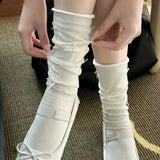 DAIIIBABYYY  -  2pairs Lolita Bow Black White Socks JK Japanese Style Bandage Bowknot Kawaii Sock Women Sweet Girls Cute Cotton Long Socks Sox