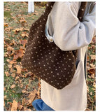 Daiiibabyyy  Korean Women Fashion Grunge Fur Bag Vintage All Match Streetwear Ins Handbags Casual Y2k Aesthetic Trendy Shoulder Underarm Bags