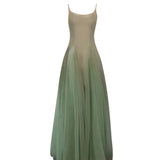 DAIIIBABYYY  -  Summer Green Gradient Slimming Long Skirt Female Sexy Casual Loose High Street Personality Suspender Dress Female Clothes