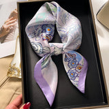 DAIIIBABYYY  -  New Silk Square Scarf Women Luxury Floral Print Kerchief Soft Satin Hairband Hands Bag Ribbon Foulard Hijab Neckerchief Headband
