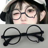 Daiiibabyyy  Y2K Crying Tears Teardrop Glasses Frame Unisex Retro Anime Cosplay Accessory Fashion Eyewear Costume Props for Makeup Party Gift