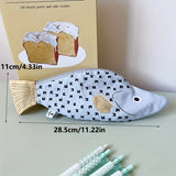 Daiiibabyyy  Children's Pencil Cases Cute Cartoon Fish Funny Cute Kawaii Pencil Cases Large Capacity Portable Canvas Storage Bag For Students