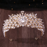 Daiiibabyyy  Luxury Peacock Crystal Rhinestone Tiaras Party Pageant Wedding Crowns Headbands Costume Hair Dress Jewelry Accessories