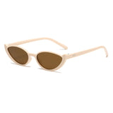 Daiiibabyyy  New Summer Minimalist Cat Eye Sunglasses Fashion Women's Summer Outdoor UV Resistant Sun Glasses Half Frame Kitten Eye Glasses