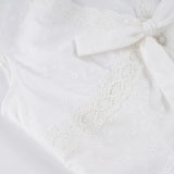 Daiiibabyyy  Sweet Prairie Chic Solid Lace Patchwork V Neck Short Sleeve All Match Women Shirt