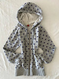 Daiiibabyyy  American Casual Cardigan Coat Women Autumn Winter New Sweatshirts Tops Vintage Printed Zipper Hooded Jacket Gray Star
