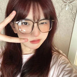Daiiibabyyy   -  Retro Square Frame Oversized Anti Blue Light Glasses Office Computer Read Versatile Anti Radiation Video Gaming Eyewear Goggles