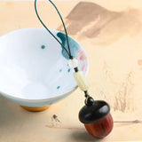 DAIIIBABYYY  -  Decoration Acorn Pendant Sandalwood Couple Sweater Chain Women Necklace Car Key Chain Chinese Style Key Ring Wooden Key Chain