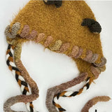 Daiiibabyyy  Y2k Wasteland Hippie Snail Hand-crocheted Autumn Winter Knitted Hat Cute Plush Ear Protectors Bomber Hats Women Skullies Beanies