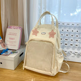 Daiiibabyyy  Ita Backpack Autumn High-capacity Canvas School Bag Transparent Preppy Style Girls Rucksack Teenage Display Bolsa Mujer Сумка