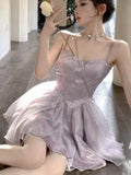 DAIIIBABYYY  -  Sweet Strapless Womens Dresses Sexy Spaghetti Strap Princess Birthday Party Mini Dress Elegant Ball Gown Short Vestidos Outfits