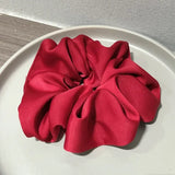 DAIIIBABYYY  -  Red Hair Scrunchies for Girls Hair Ties Big Size Ropes for Pony Accessories Satin Silk Fashion Style