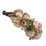 Daiiibabyyy  New Anti-Slip Banana Clip Retro Style Elegant Rose Twist Clip Handmade Ponytail Clip For Women