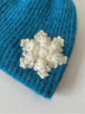 Daiiibabyyy  Crochet Snowflake Knitted Beanies Cap For Men&Women Winter Warm Unisex Hooded Hat Balaclava Cap Outdoor Ski Beanie Coldproof Hat