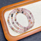 DAIIIBABYYY  -  5MM Natural Crystal Quartz Triple Circle Bracelet Reiki Healing Fengshui Stone Fashion Jewelry For Women Holiday Gift 1PCS
