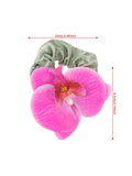 Daiiibabyyy  Flower Elastic Hair Ropes Scrunchies Women Dating Ponytail Headwear Hair Accessories Ladies Simple Rubber Bands Hair Tie