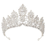 Daiiibabyyy  Korean Bridal AB Crystal Rhinestone Big Tiaras Crowns For Women Girls Wedding Party Crown Hair Dress Jewelry Accessories